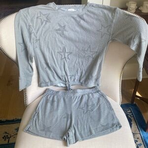 gray star pj set